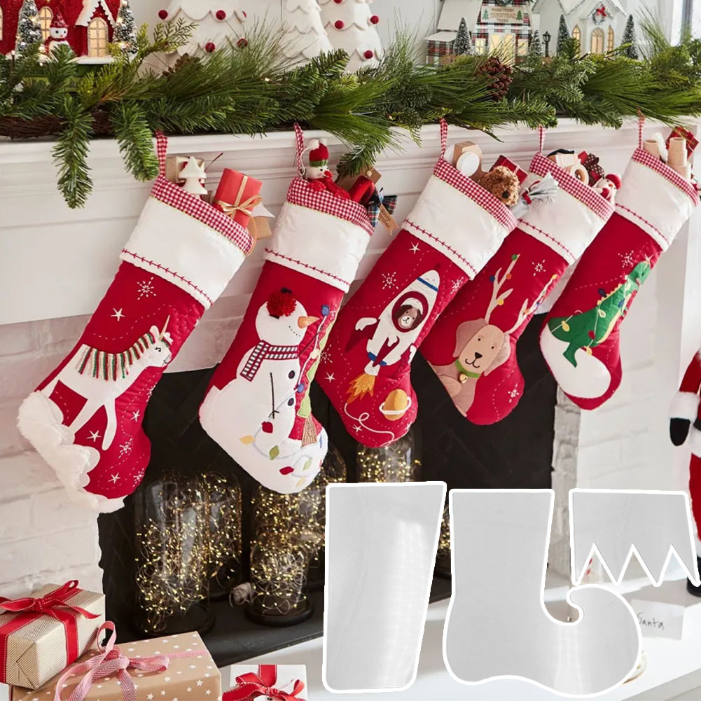 Embroidery Xmas Kits - Personalized Xmas Stockings Template For Sewing