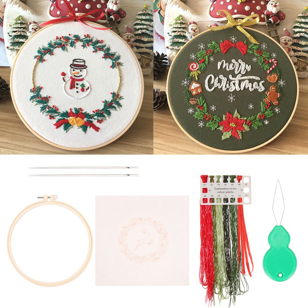 Embroidery Xmas Kits - Arts Sewing Accessories Needle Thread Needle