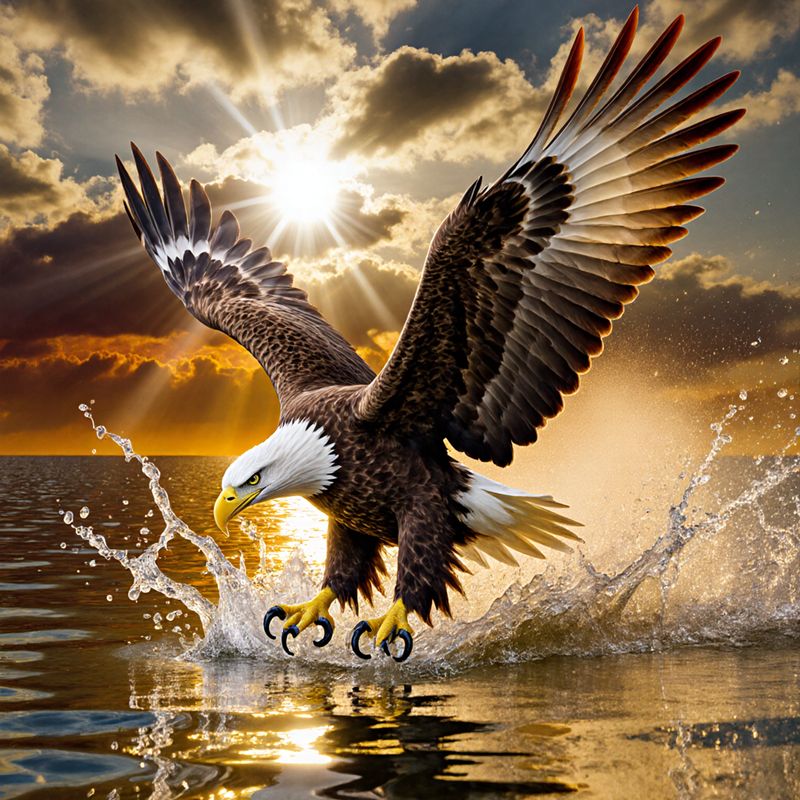 Embroidery Yellow - Diamond Painting Kit. Bald Eagle Diamond