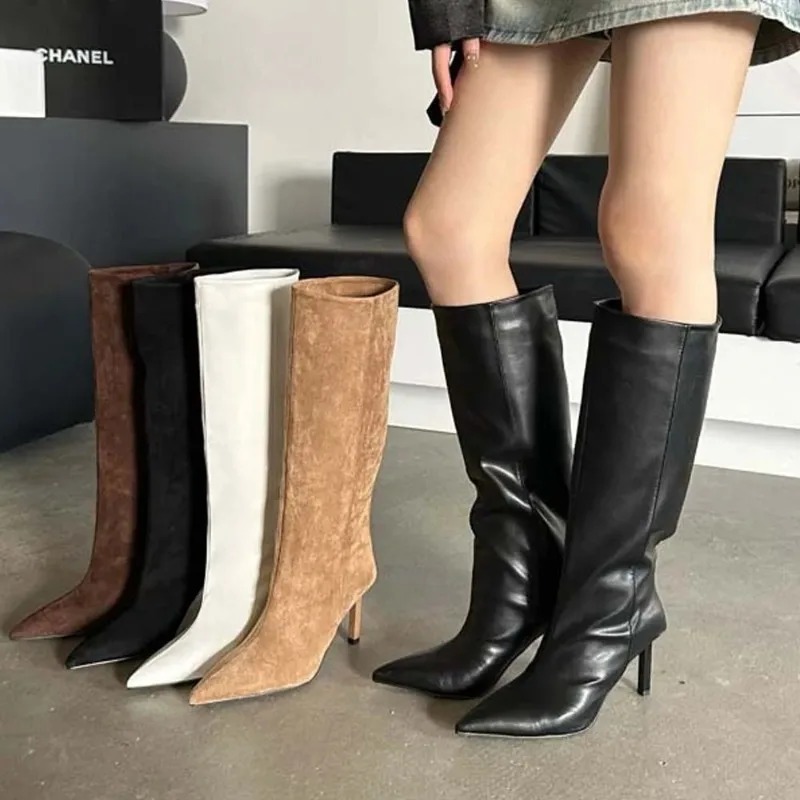 Embroidery Ideas - Luxury Women Long Boots Fashion Suede