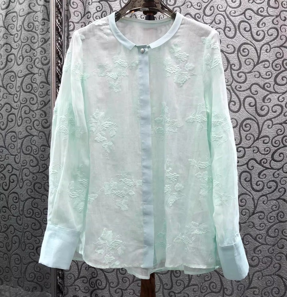 Embroidery Yellow - Top Quality New Fashion Style Blouses