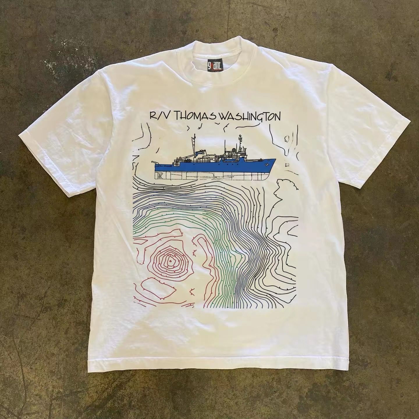 Y2K American Vintage Ocean Tee - огляд і ціна Embroidery Normal Map