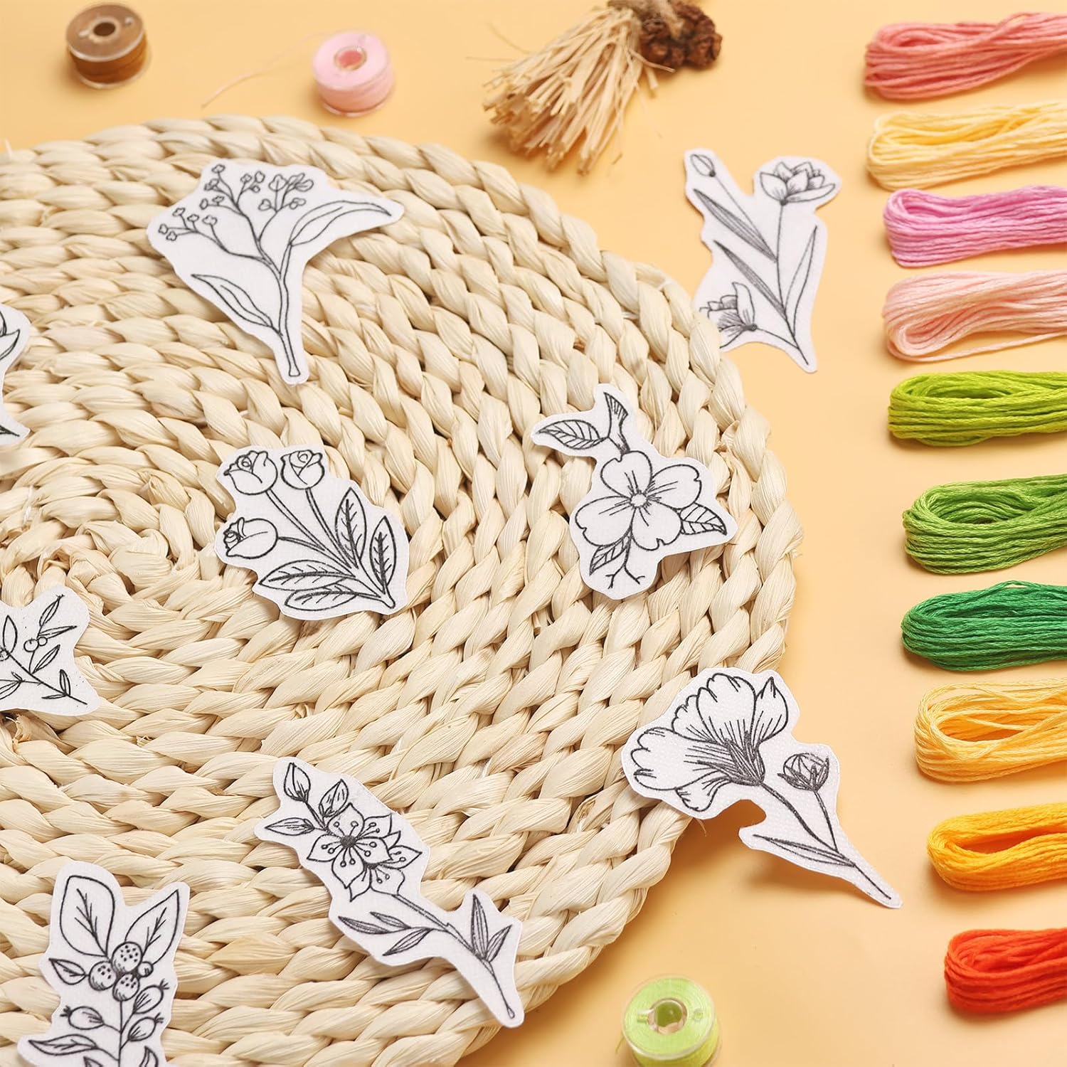 50Pcs Water Soluble Embroidery - огляд і ціна Embroidery Ideas