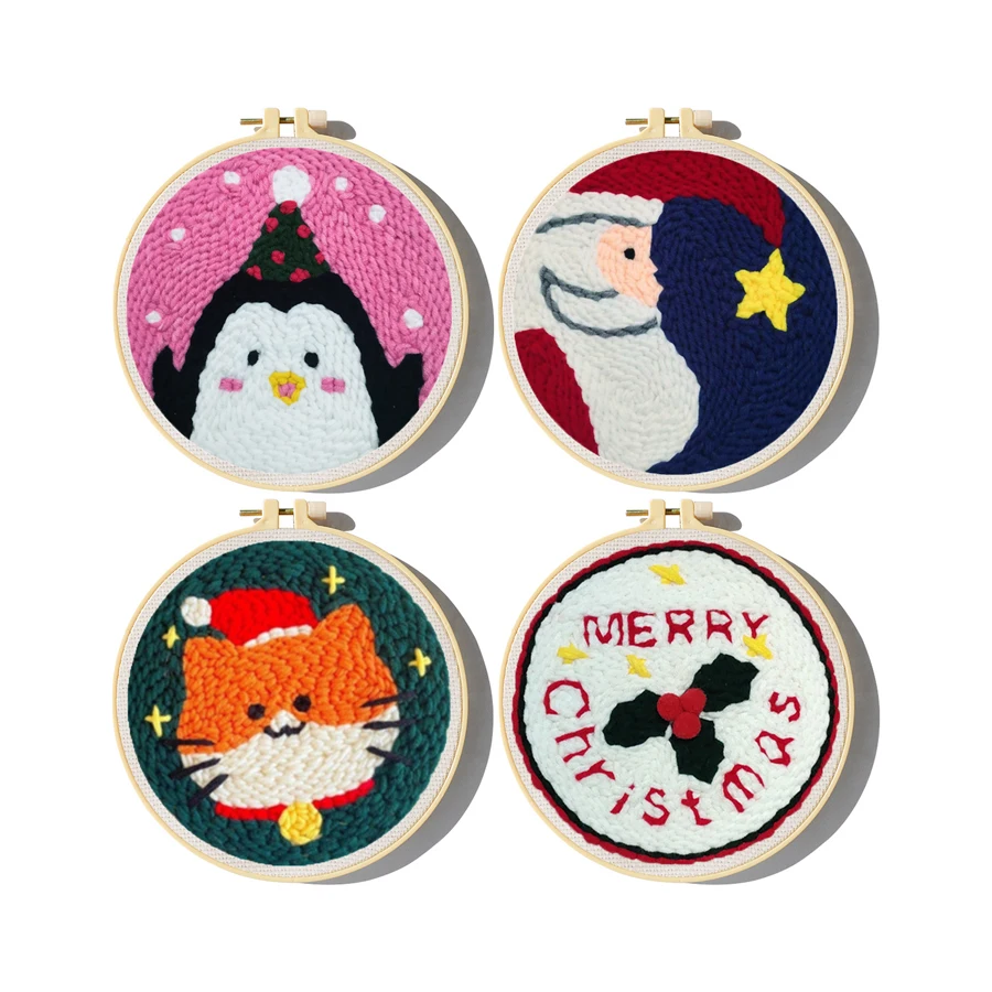 Xmas Punch Needle Embroidery K - огляд і ціна Embroidery Xmas Kits
