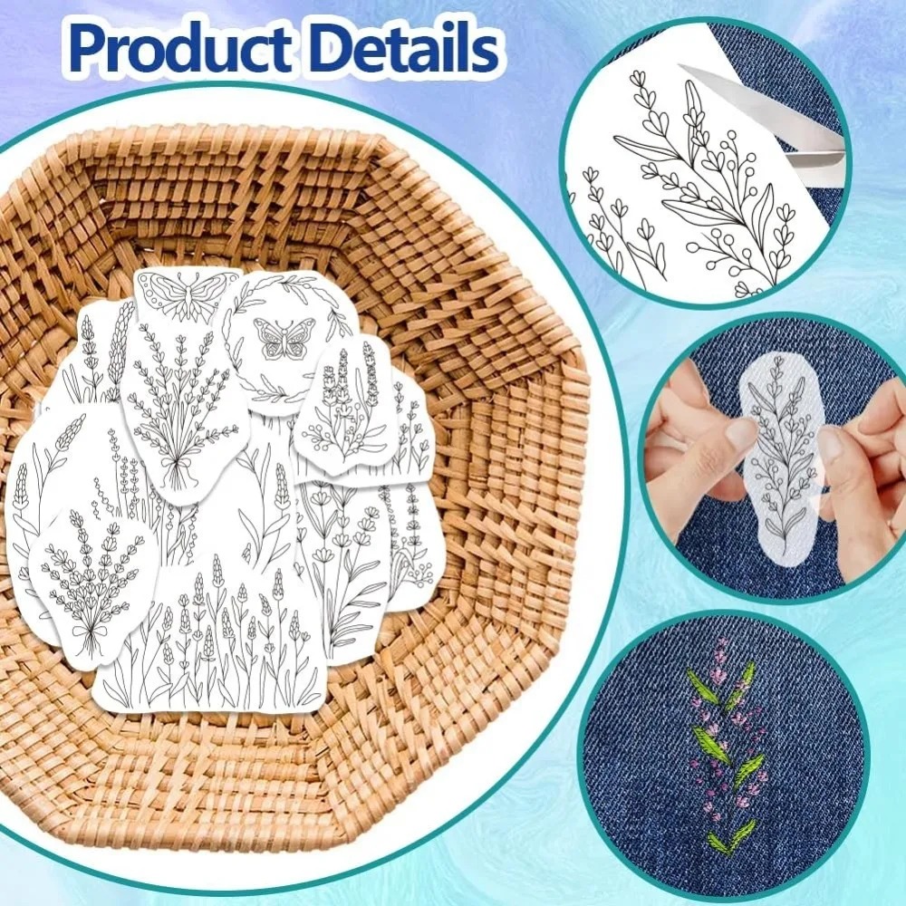 4 Sheets Lavender Flower Butte - огляд і ціна Embroidery Sheet