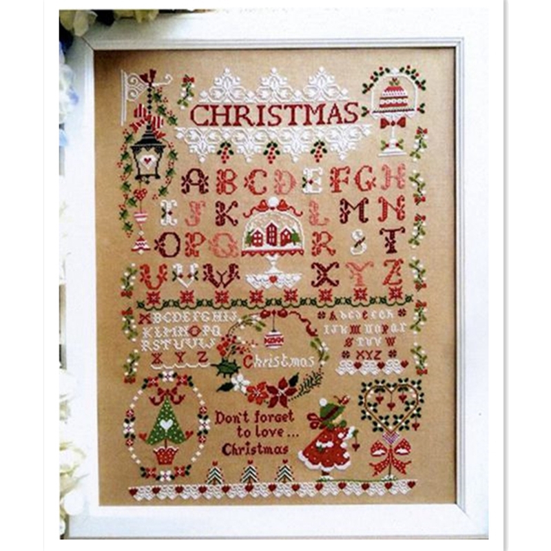Christmas girl cross stitch ki - огляд і ціна Embroidery Xmas Kits