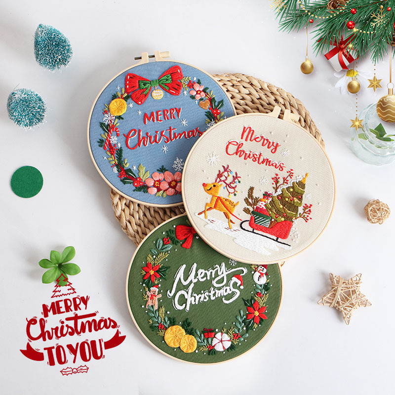 Merry Christmas DIY Embroidery - огляд і ціна Embroidery Xmas Kits