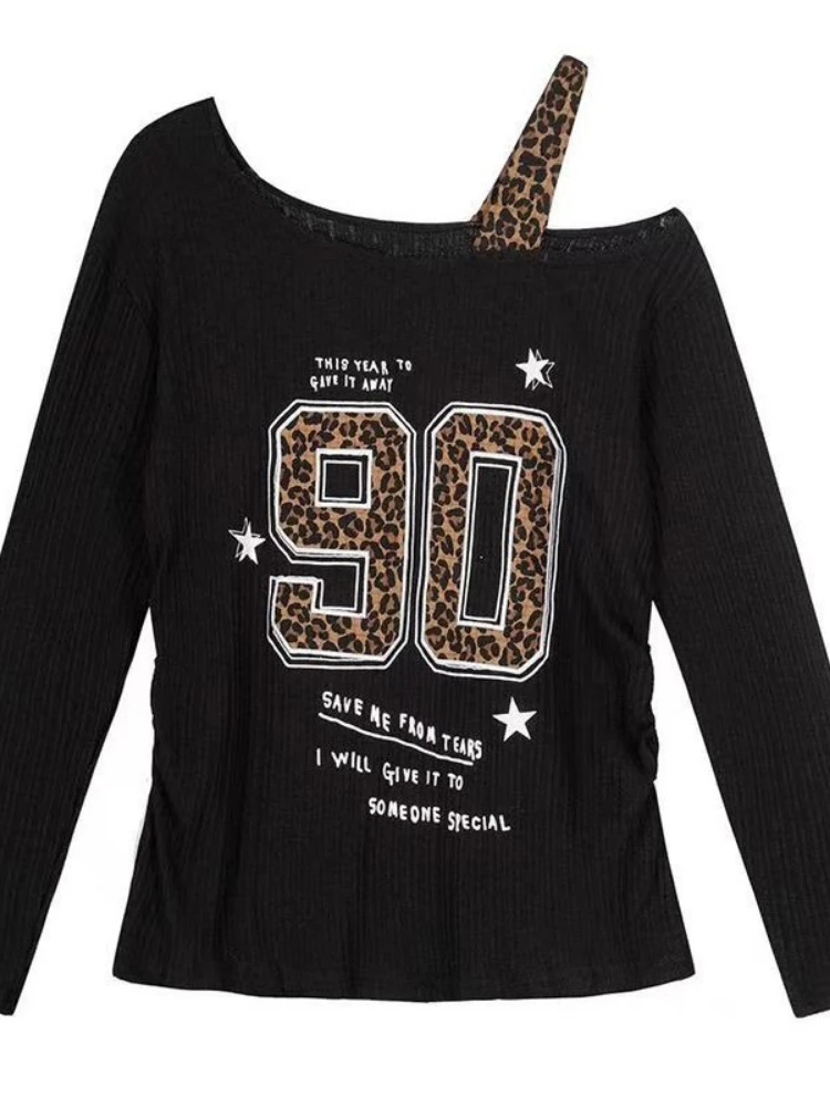 Y2K Patchwork Leopard Print T- - огляд і ціна Embroidery Origin