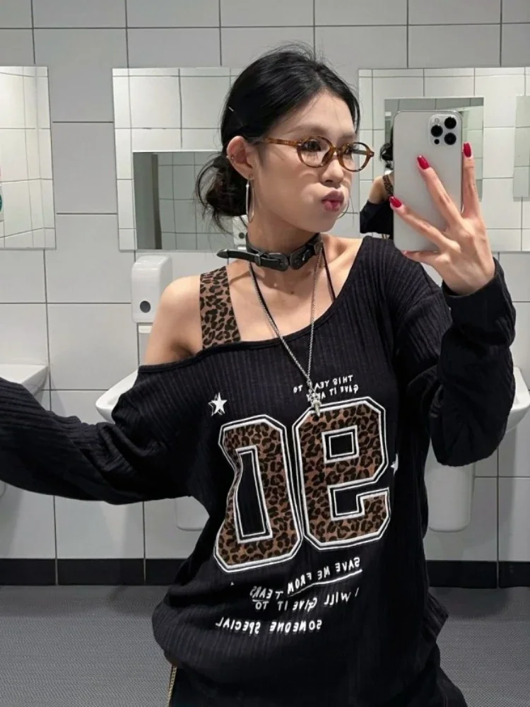 Y2K Patchwork Leopard Print T- - огляд і ціна Embroidery Origin
