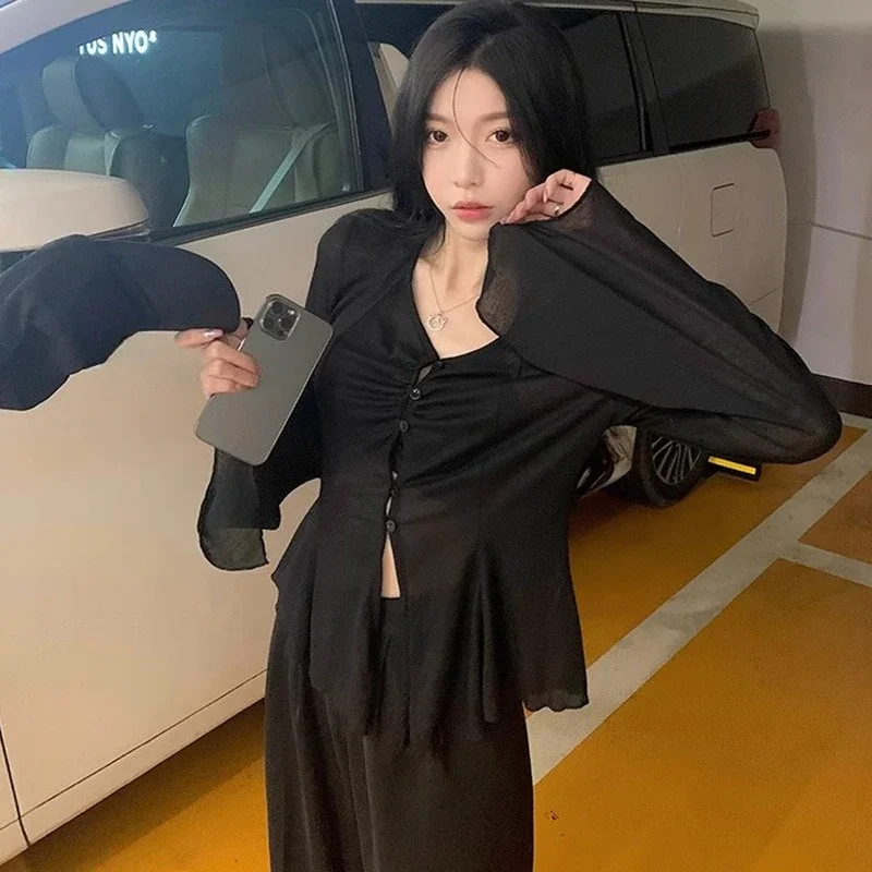 Sheer Flare Sleeve Blouse - Y2 - огляд і ціна Embroidery Origin