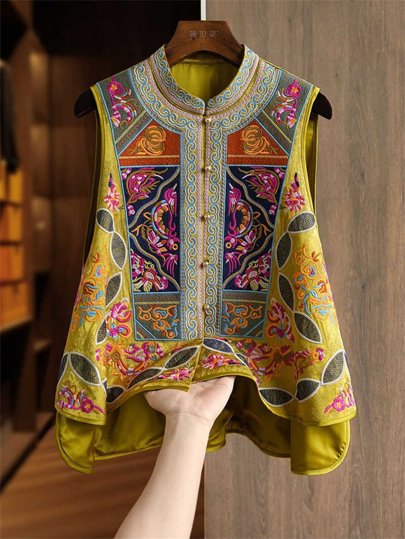 Women's Waistcoat Shoulders Ye - огляд і ціна Embroidery Yellow