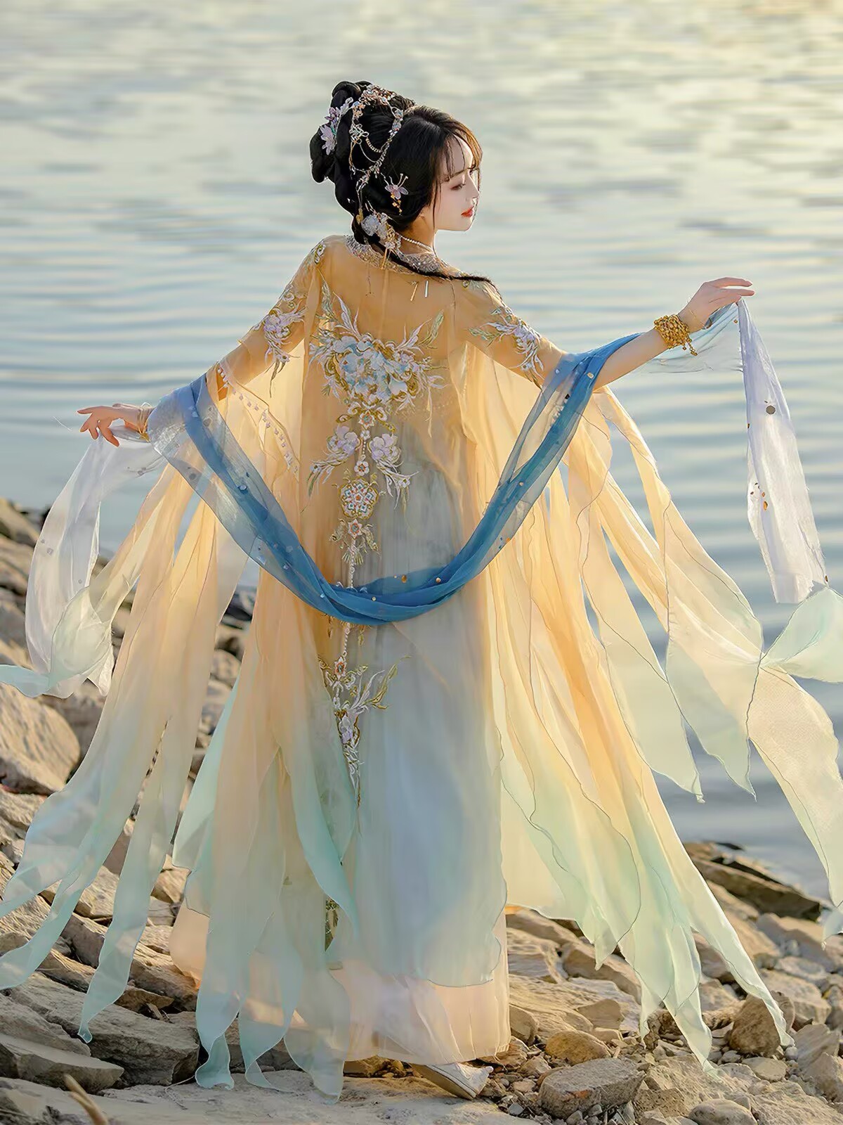 Chinese Hanfu Dress Women Trad - огляд і ціна Embroidery Yellow